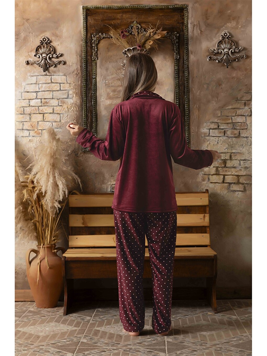 Shirt Collar Women's Pajama Set