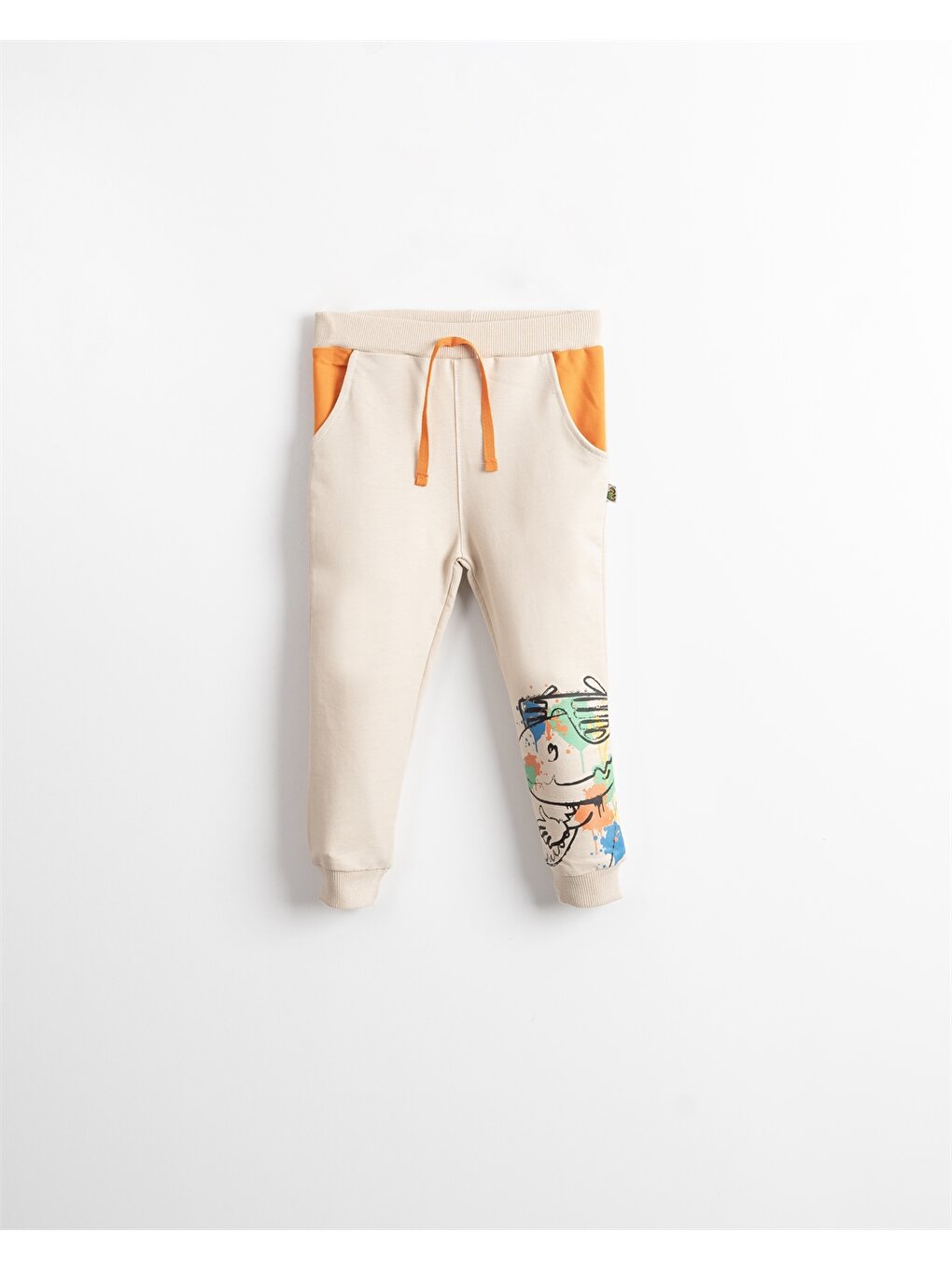 Printed Baby Boy Sweatpants with Elastic Waist