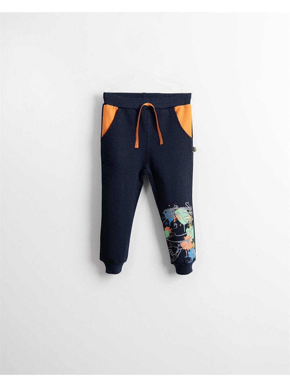 Printed Baby Boy Sweatpants with Elastic Waist