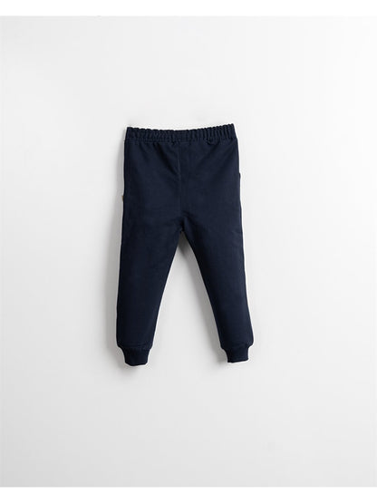 Printed Baby Boy Sweatpants with Elastic Waist