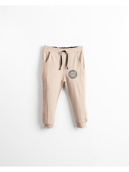 Printed Baby Boy Sweatpants with Elastic Waist