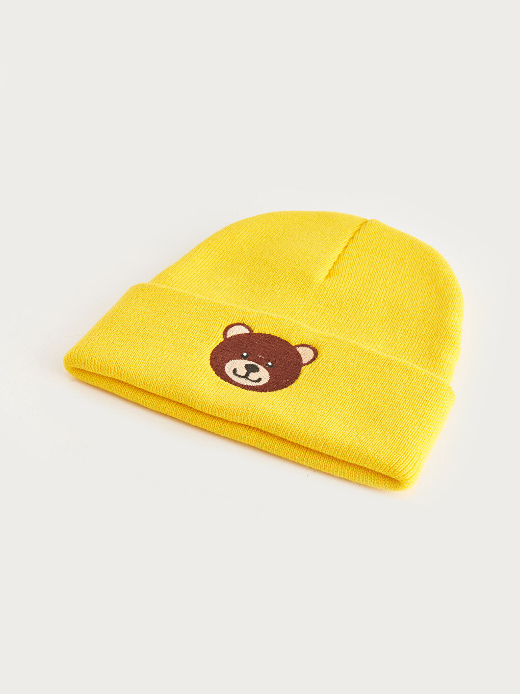 Teddy Bear Embroidered Boy's Beanie