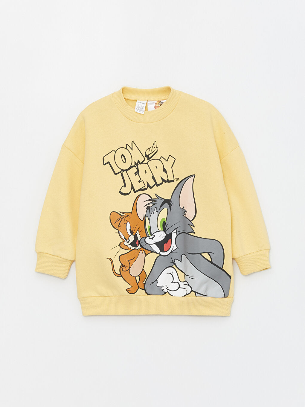 Crew Neck Long Sleeve Tom and Jerry Printed Baby Boy Sweatshirt