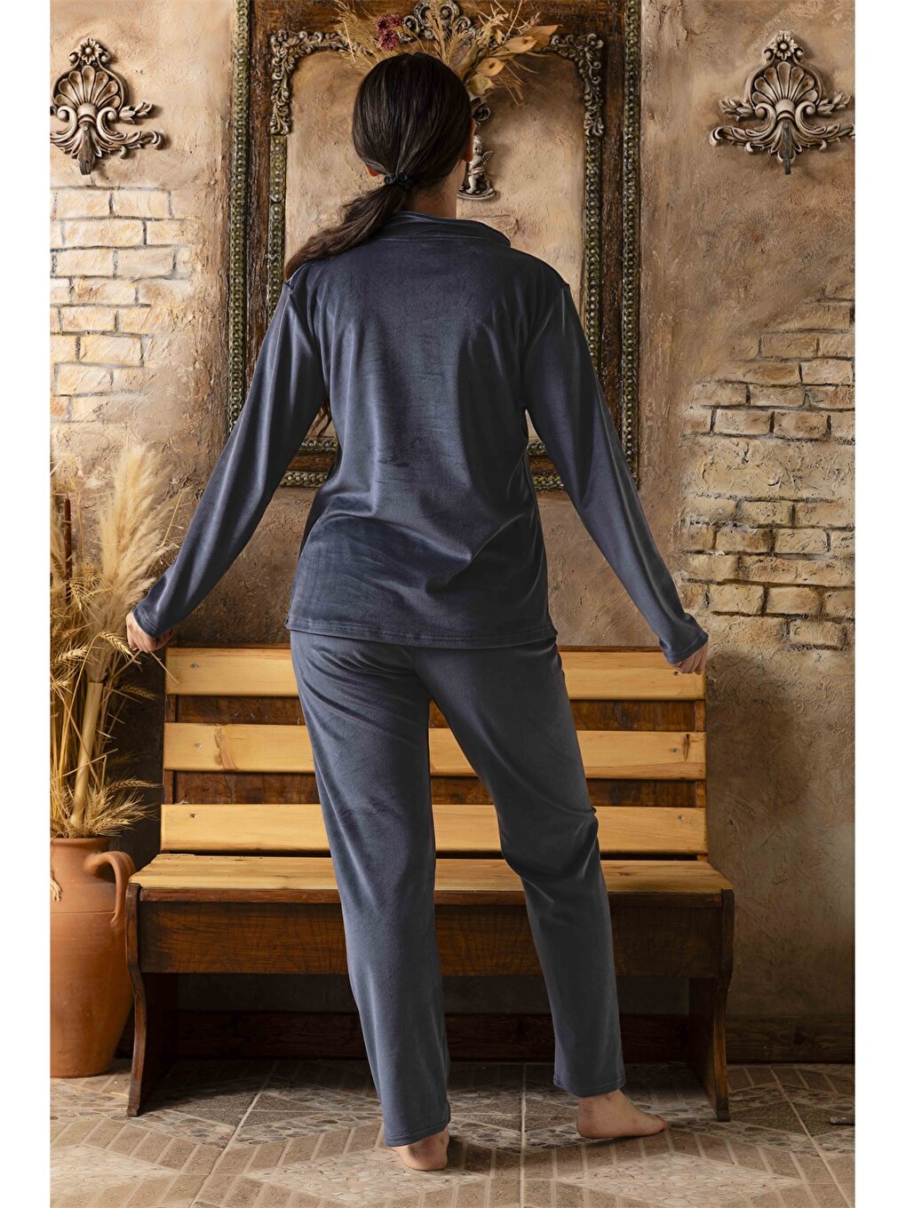 Shirt Collar Women's Pajama Set