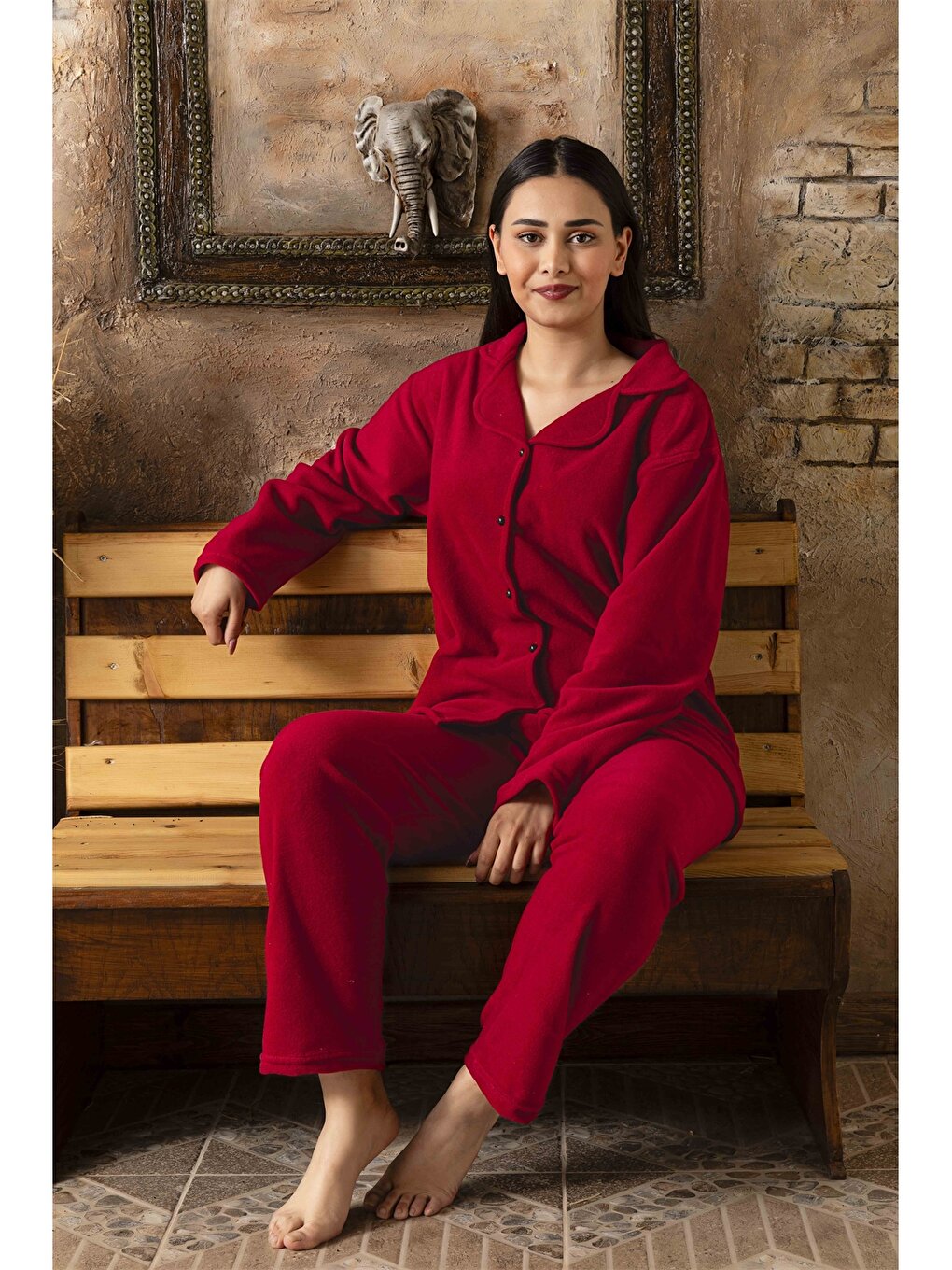 Shirt Collar Women's Pajama Set