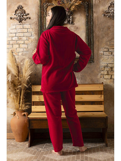 Shirt Collar Women's Pajama Set