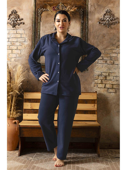 Shirt Collar Women's Pajama Set