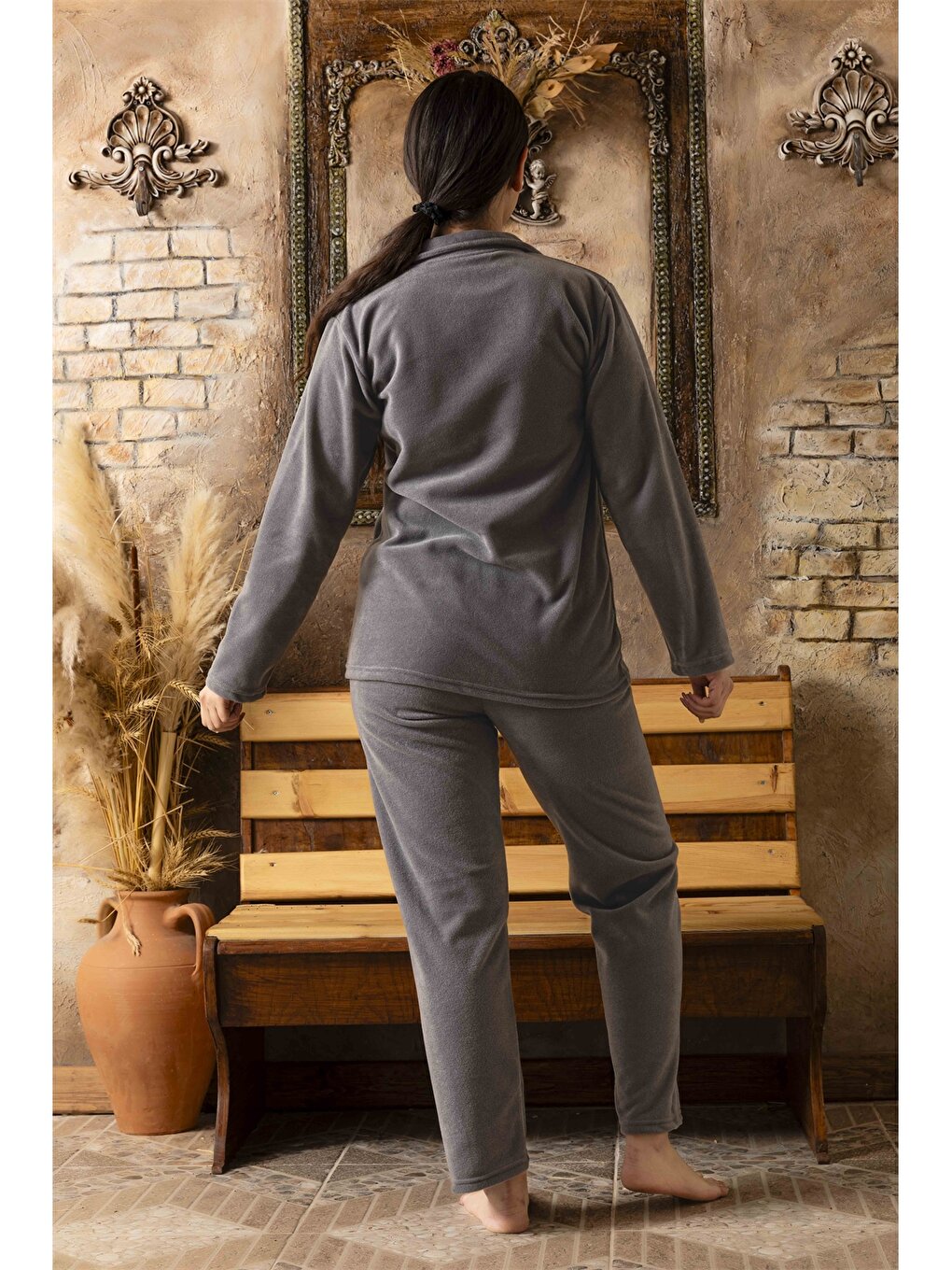 Shirt Collar Women's Pajama Set