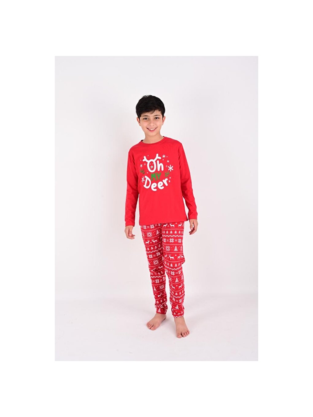 Crew Neck Unisex Children's Pajama Set