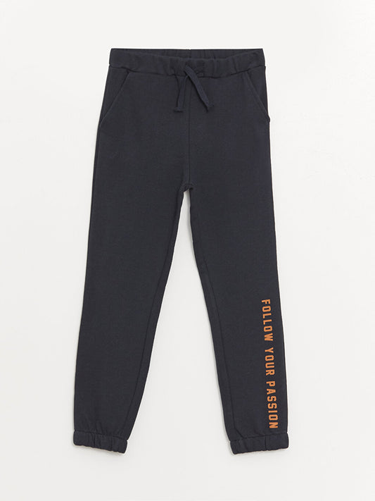 Printed Boys' Jogger Sweatpants with Elastic Waist