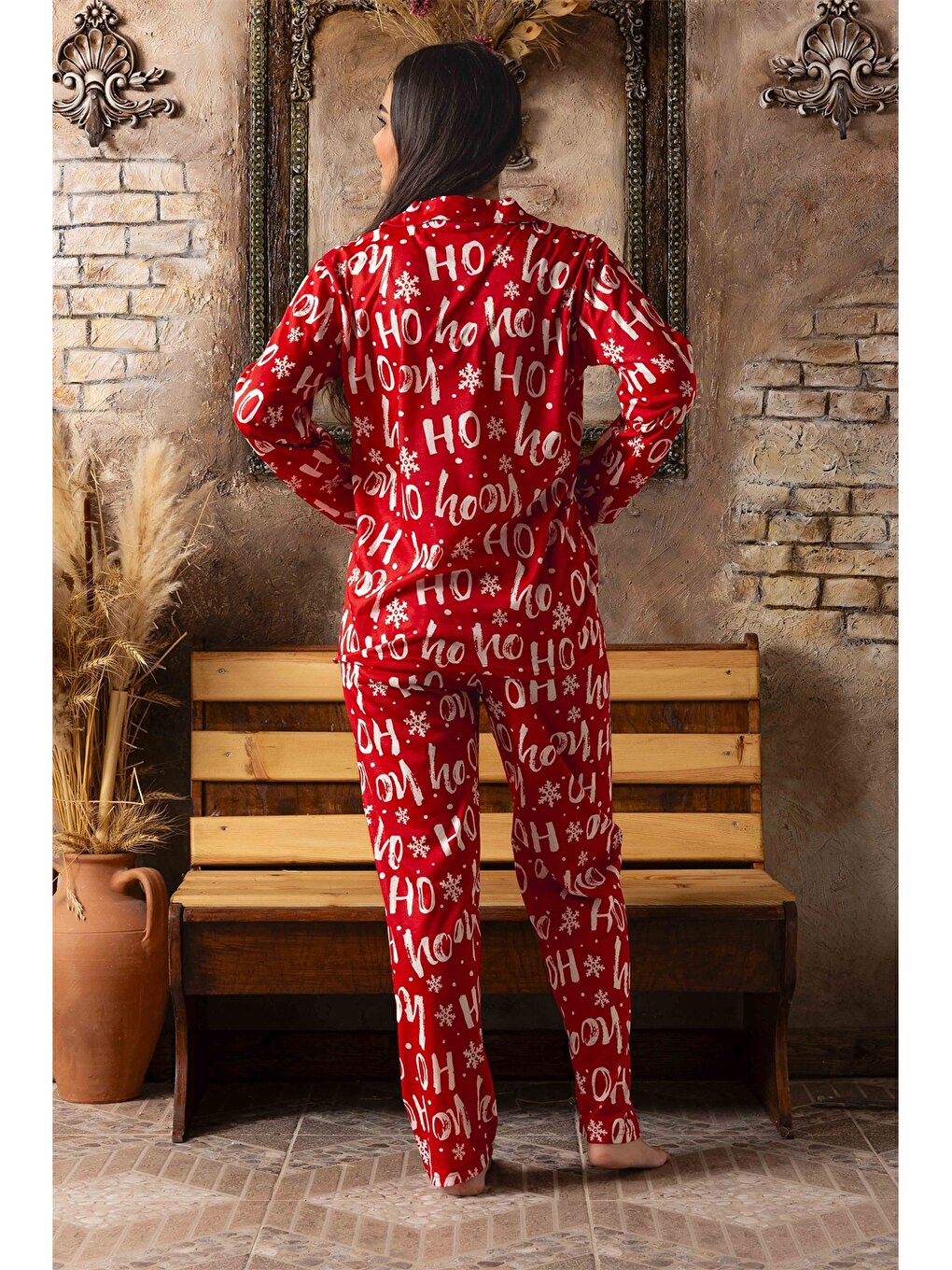 Shirt Collar Women's Pajama Set