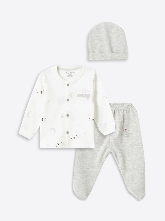 Crew Neck Baby Boy 3 Piece Set