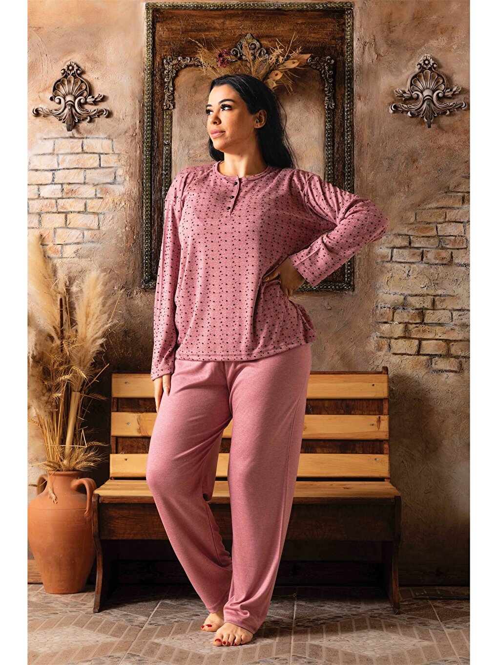 Crew Neck Women's Pajama Set