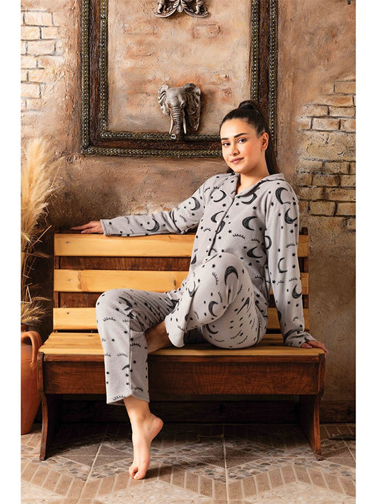 Shirt Collar Women's Pajama Set