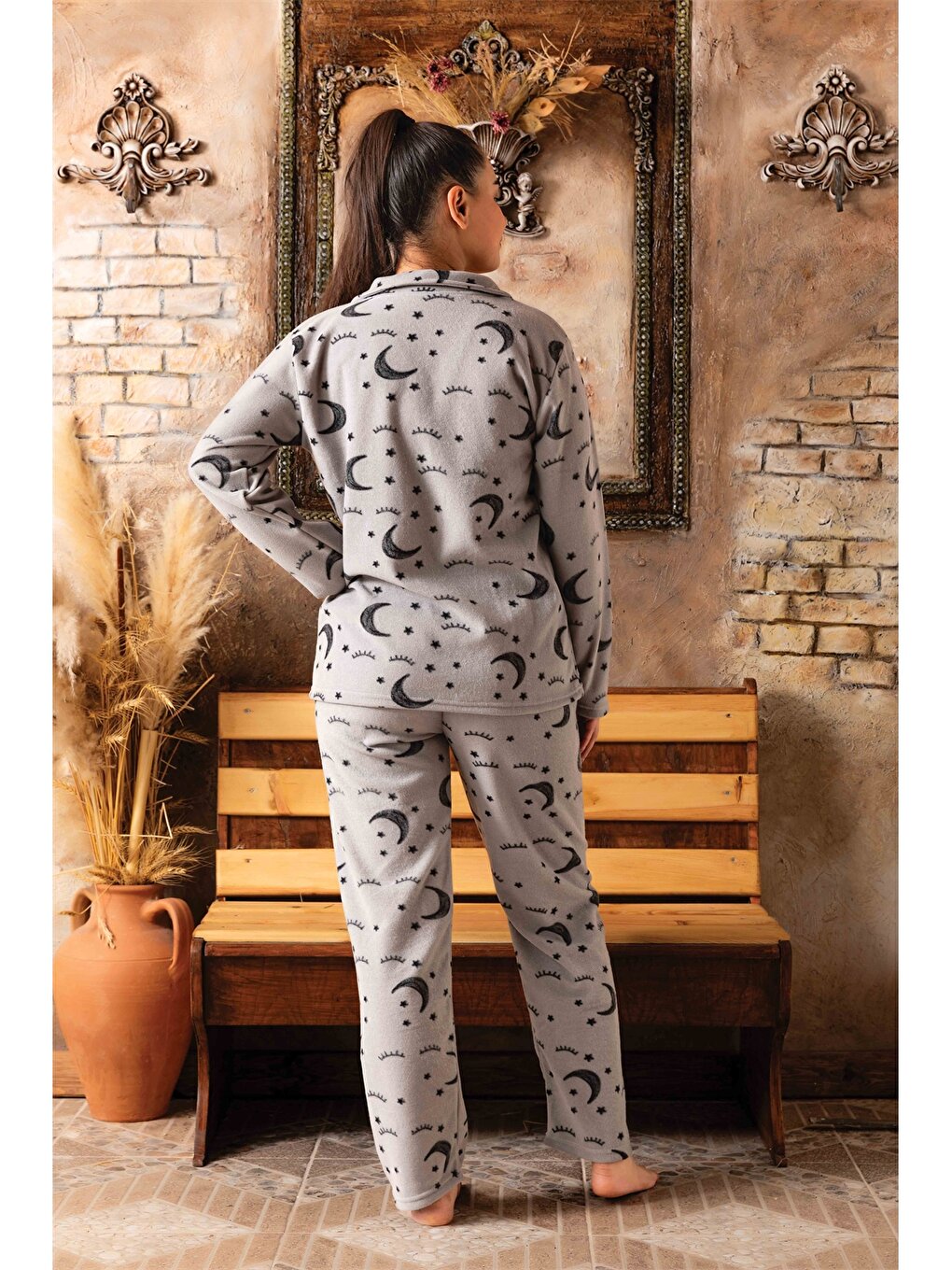 Shirt Collar Women's Pajama Set