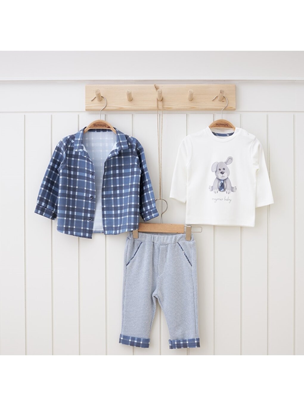 Crew Neck Baby Boy 3 Piece Set