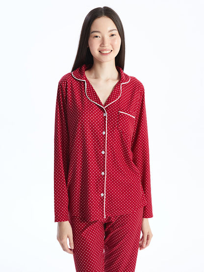 Shirt Collar Women's Pajama Set