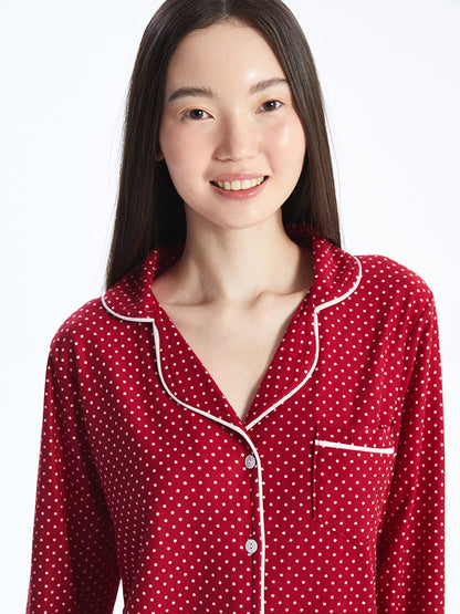 Shirt Collar Women's Pajama Set