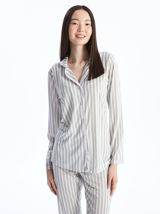 Shirt Collar Women's Pajama Set