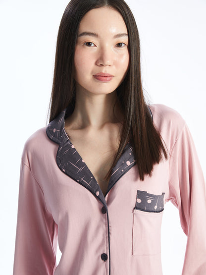 Shirt Collar Women's Pajama Set