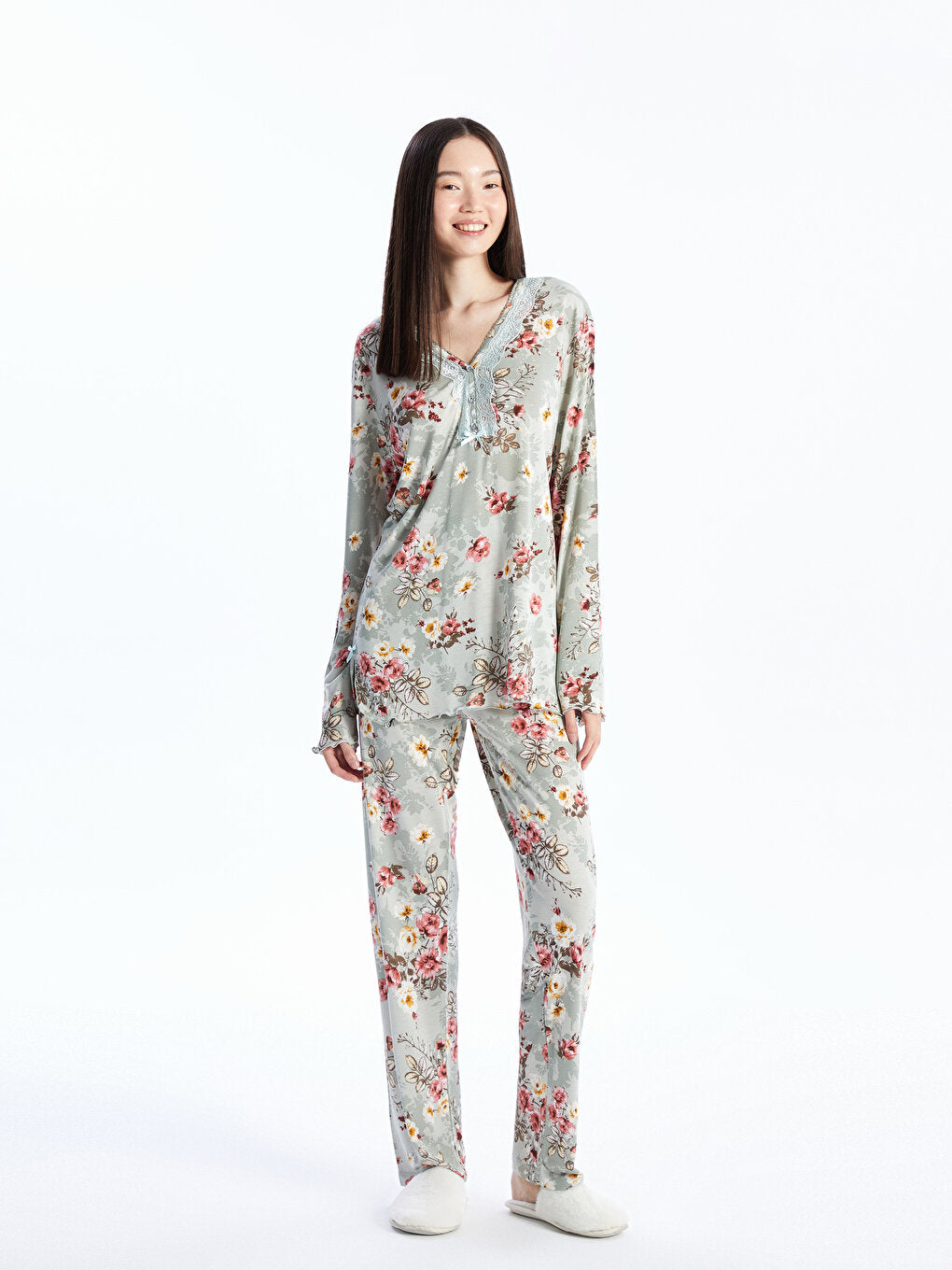 V-Neck Women's Pajama Set