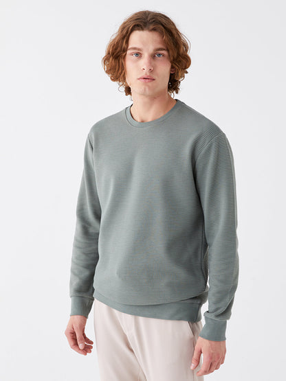 Crew Neck Long Sleeve Men's Sweatshirt