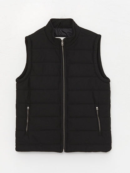 Slim Fit Stand Collar Men's Vest