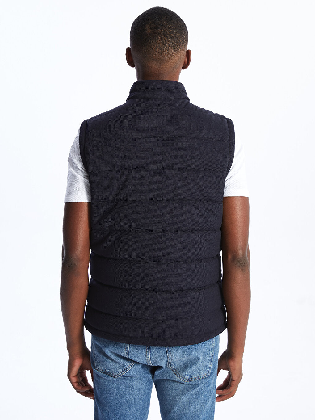 Slim Fit Stand Collar Men's Vest