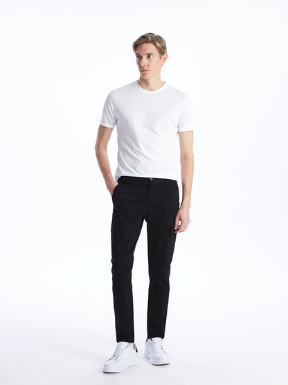 Slim Fit Gabardine Men's Chino Trousers