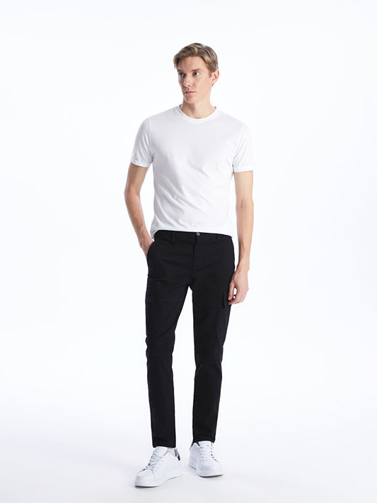 Slim Fit Gabardine Men's Chino Trousers