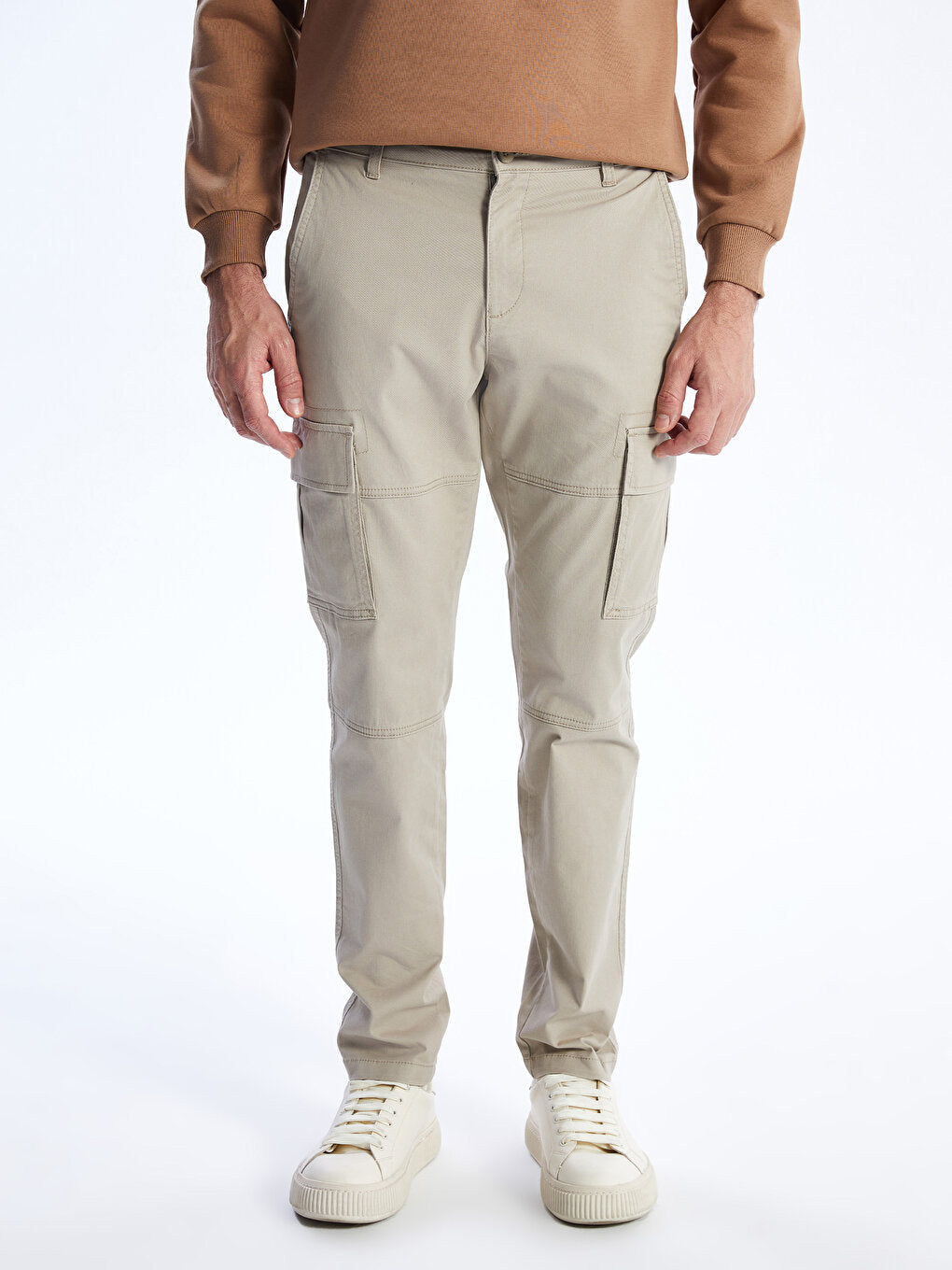 Slim Fit Gabardine Men's Chino Trousers