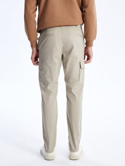 Slim Fit Gabardine Men's Chino Trousers