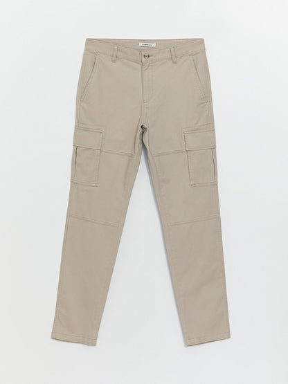 Slim Fit Gabardine Men's Chino Trousers