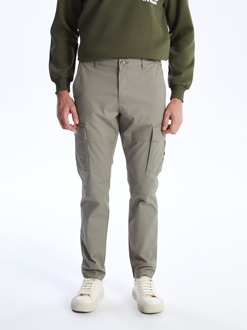 Slim Fit Gabardine Men's Chino Trousers