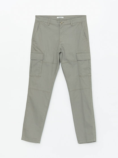 Slim Fit Gabardine Men's Chino Trousers