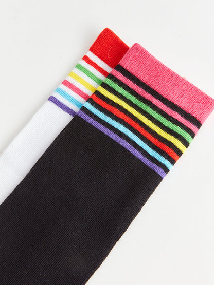 Color Blocked Girl's Knee Socks 2-pack