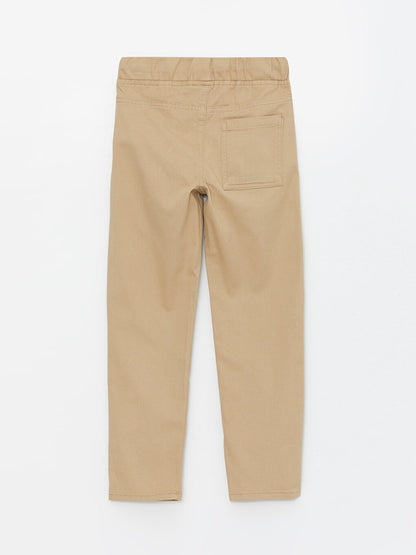 Slim Fit Boy's Trousers with Elastic Waist