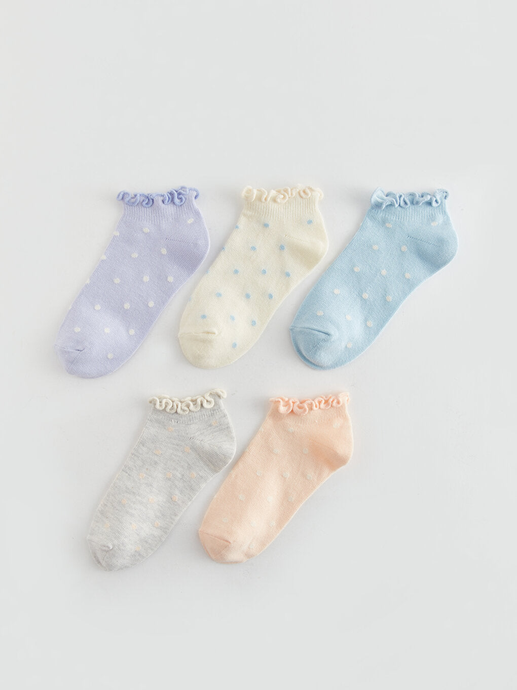 Patterned Girl's Booties Socks 5-pack