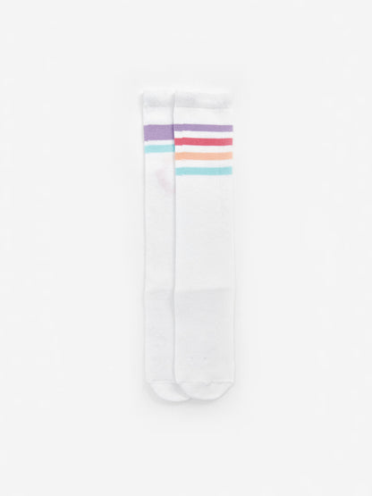 Striped Girl's Knee Socks 2-pack