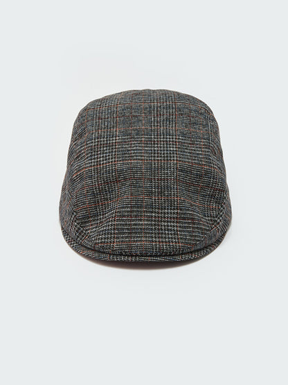 Plaid Patterned Men's Cap Hat