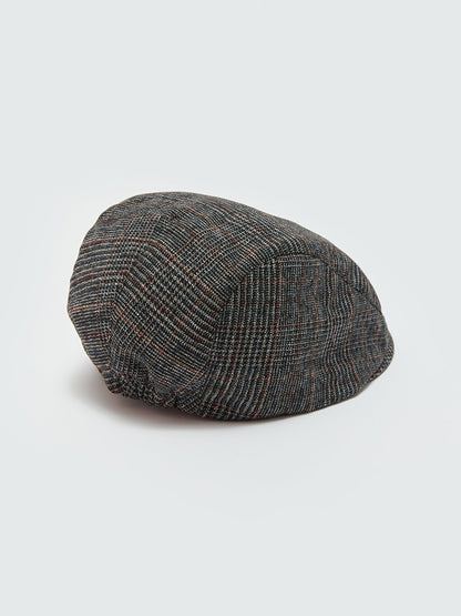 Plaid Patterned Men's Cap Hat