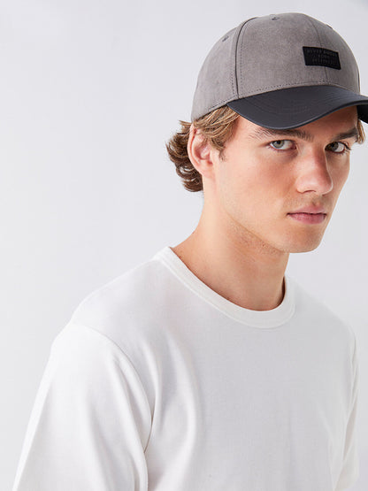 Label Embroidered Men's Suede Cap Hat