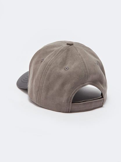 Label Embroidered Men's Suede Cap Hat