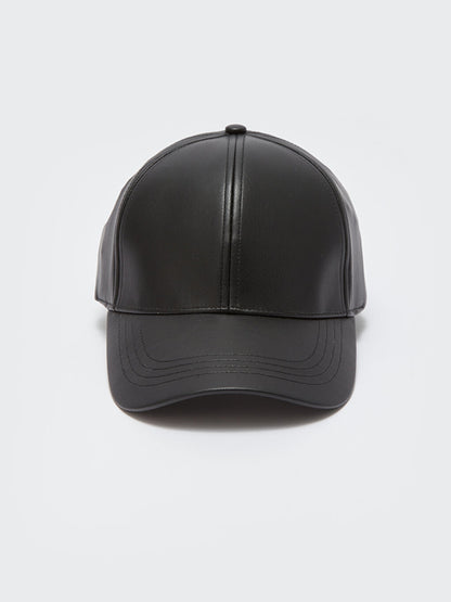 Leather Look Men's Cap Hat