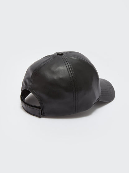 Leather Look Men's Cap Hat