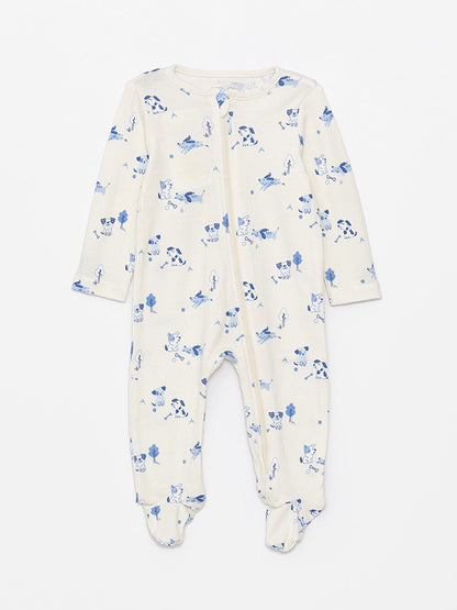 Crew Neck Printed Baby Boy Jumpsuit 2-pack