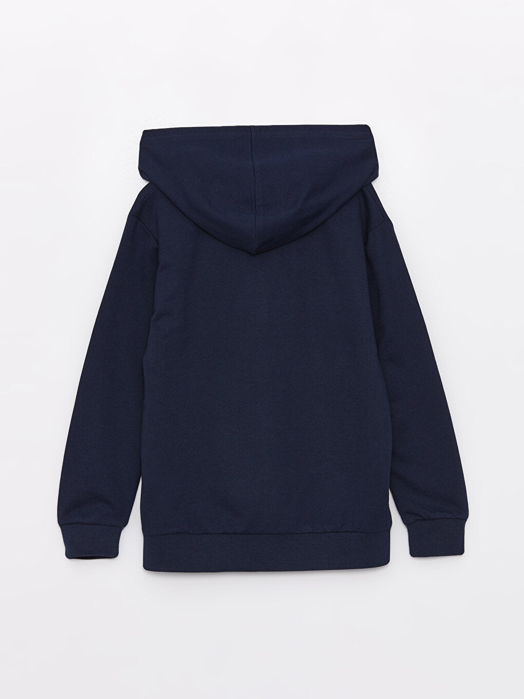 Hooded Basic Long Sleeve Boy's Zipper Sweatshirt