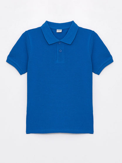 Polo Neck Basic Short Sleeve Boy's T-Shirt