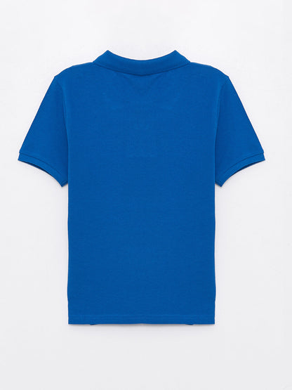 Polo Neck Basic Short Sleeve Boy's T-Shirt