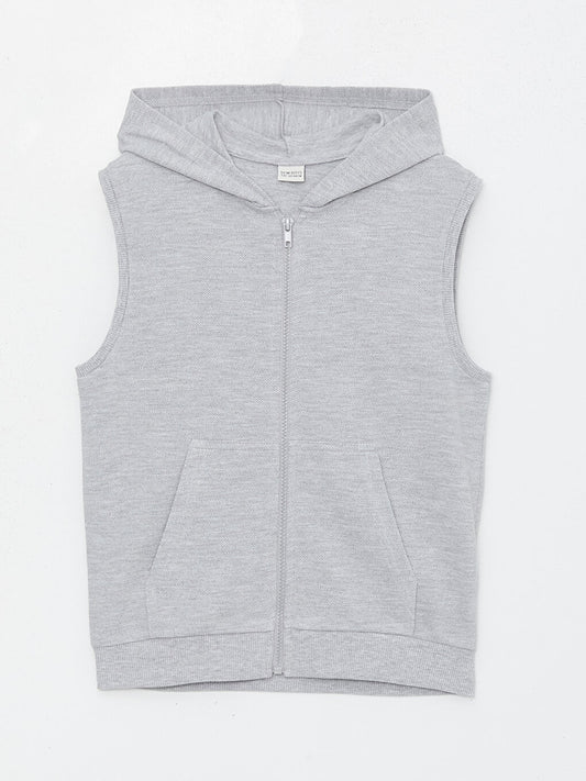 Hooded Boy's Zippered Vest